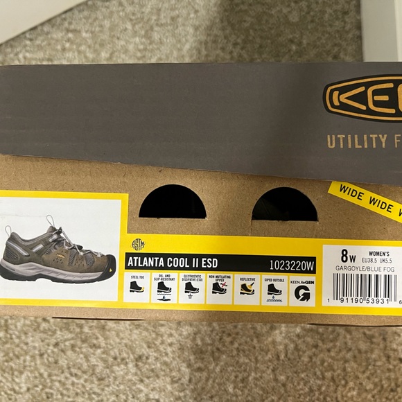 Keen Women’s Atalanta Cool II safety shoes 8W NWT - Picture 3 of 8